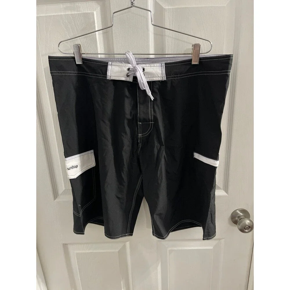 Unitop Men’s Board Shorts Size 36 Black/White New With Tag